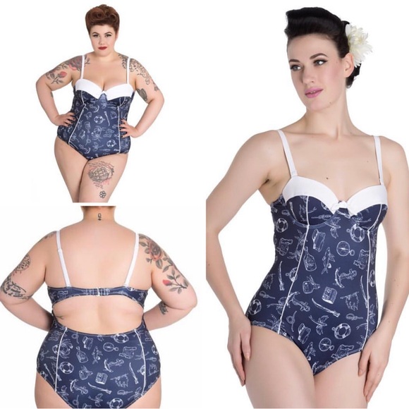 Hell Bunny Vintage Inspired bathing suit - Picture 2 of 12